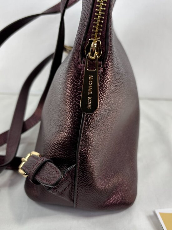 Michael Kors Adele Backpack in Metallic Burgundy Large NWT main image 7
